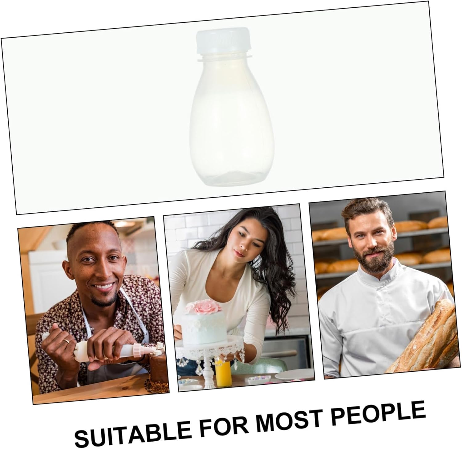 Ciieeo 30pcs Transparent and Juice Bottles Caps for Yogurt Drinks and Beverages Easy to Clean Home and Party Use