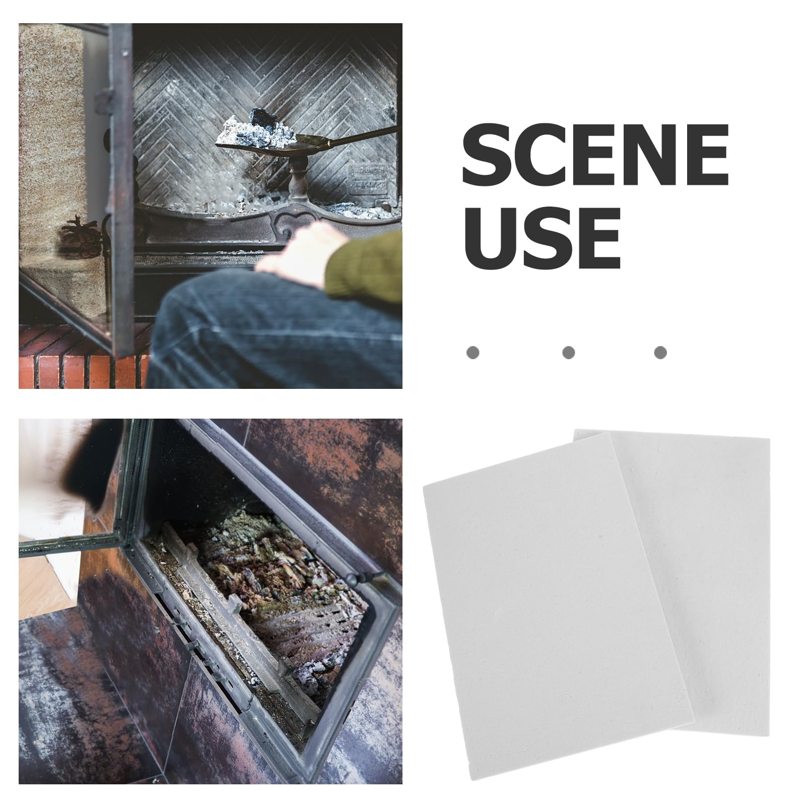 iplusmile Pack de 2 Paneles Aislantes de Fibra Cerámica 10mm (300x200mm), Placa Ignífuga de Alta Temperatura para Estufas de Leña, Chimeneas y Hornos de Pizza, Aislamiento Térmico Resistente al Fuego