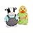 Li\'l Woodzeez - Friendz Club Farm Set with Duck, Sheep, Pig & Cow - 4 Collectible Posable Doll Figures for Imaginative Pretend Play - Farm Animal Toys for 3+ Years
