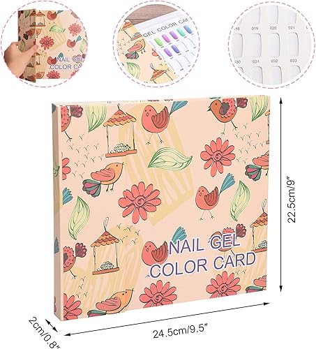 Miniatura 7 de Noverlife - Libro de muestra de 120 colores de uñas con 120 puntas de uñas postizas, expositor de esmalte en gel para uñas, muestras de arte de uñas