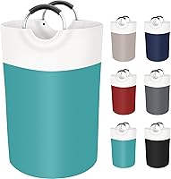 Vista 19 de BlissTotes - Canasta de lavandería de 75 litros, cesta de ropa independiente, cesta de ropa sucia plegable, tela impermeable con asas de aluminio