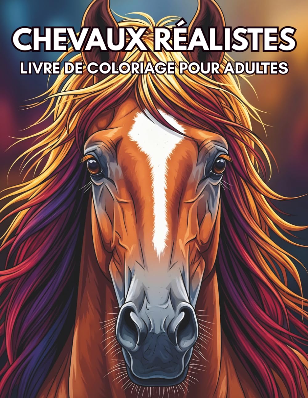 Chevaux Réalistes Livre de Coloriage Pour Adultes: 50 Portraits Détaillés Pour La Relaxation, L’anti-Stress et La Créativité (Collection Chevaux Anti-Stress)