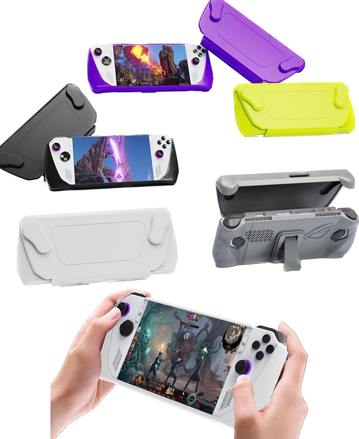 Protective Cover for ROG Ally Protector Hard Shell Drop-Proof Cover Case ROG Ally Accessories (Black)