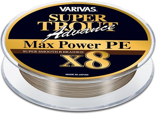 VARIVAS Super Trout Advance Max Power PE x8 braided-line, Champagne Gold + White
