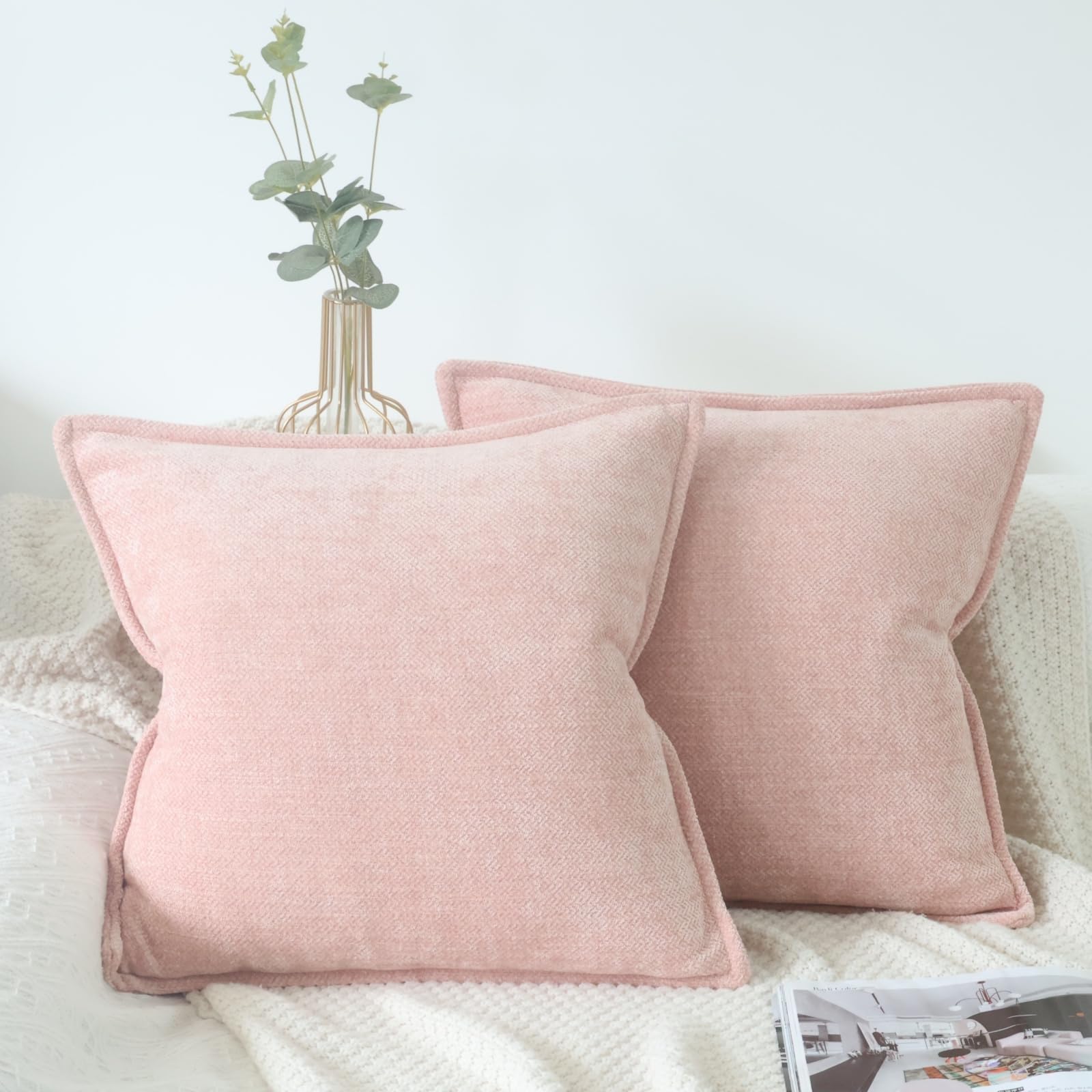 Kussen Magenta - Plaid / Decorative Pillow Cover / DE