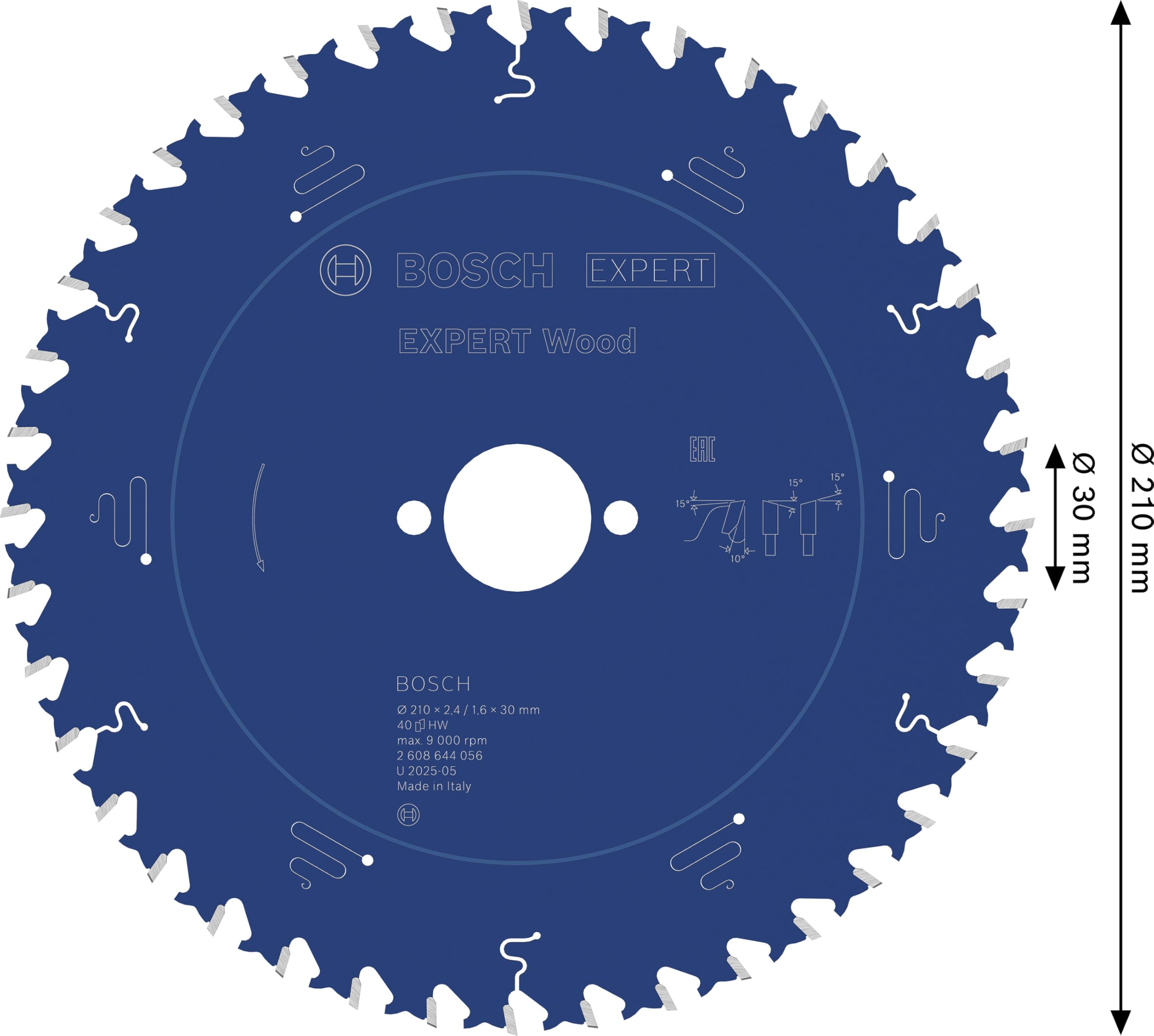 Bosch 1x Lame de scie circulaire filaire EXPERT Wood