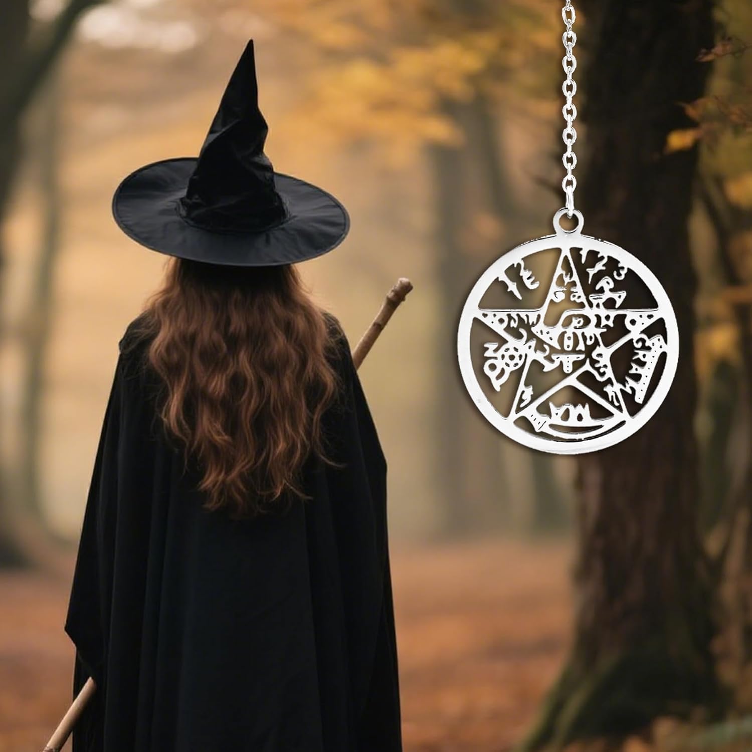 Witches Knot Necklace - Triquetra Celtic Knot Necklace, Stainless Steel Triquetra Pentacle Wiccan Jewelry, Nudo de Brujas Amuleto de Protección, Pagan Christian Celtic Witchy Jewelry for Women - Image 3