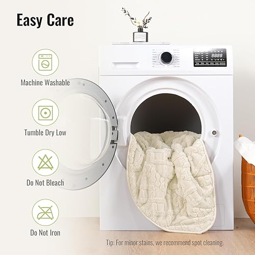 Miniatura 7 de Uttermara Manta con peso de jacquard para adultos, patrón de punto trenzado, manta pesada tamaño individual  Tamaño matrimonial de 12 libras para