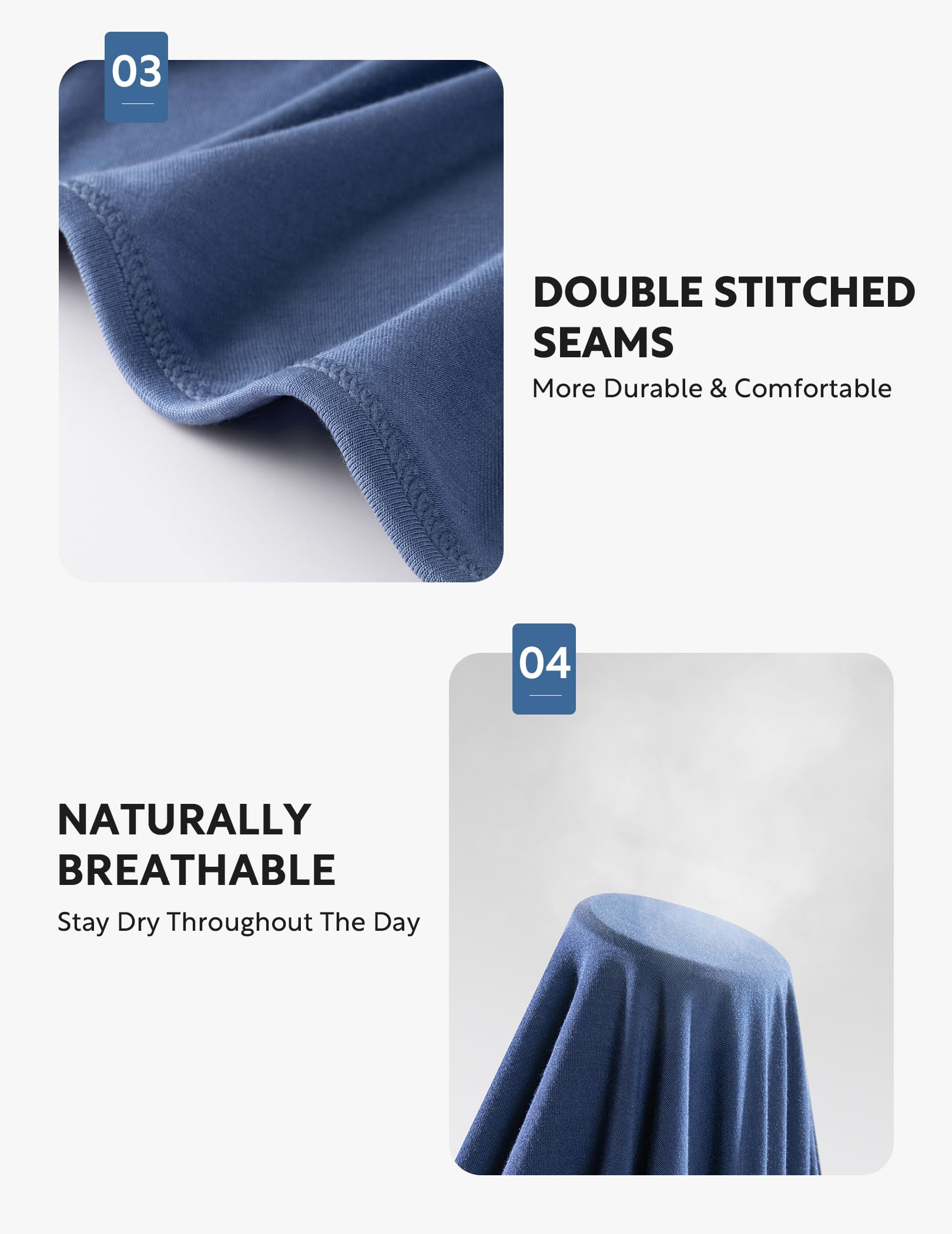 DAVID ARCHY Calzoncillos bóxers Suaves para Hombre Calzoncillos bóxers Vintage para Hombre Conjuntos para Hombre | Doble bolsa con bragueta, sensación de segunda piel ultrasuave, elastano elástico transpirable, antirozaduras, uso diario