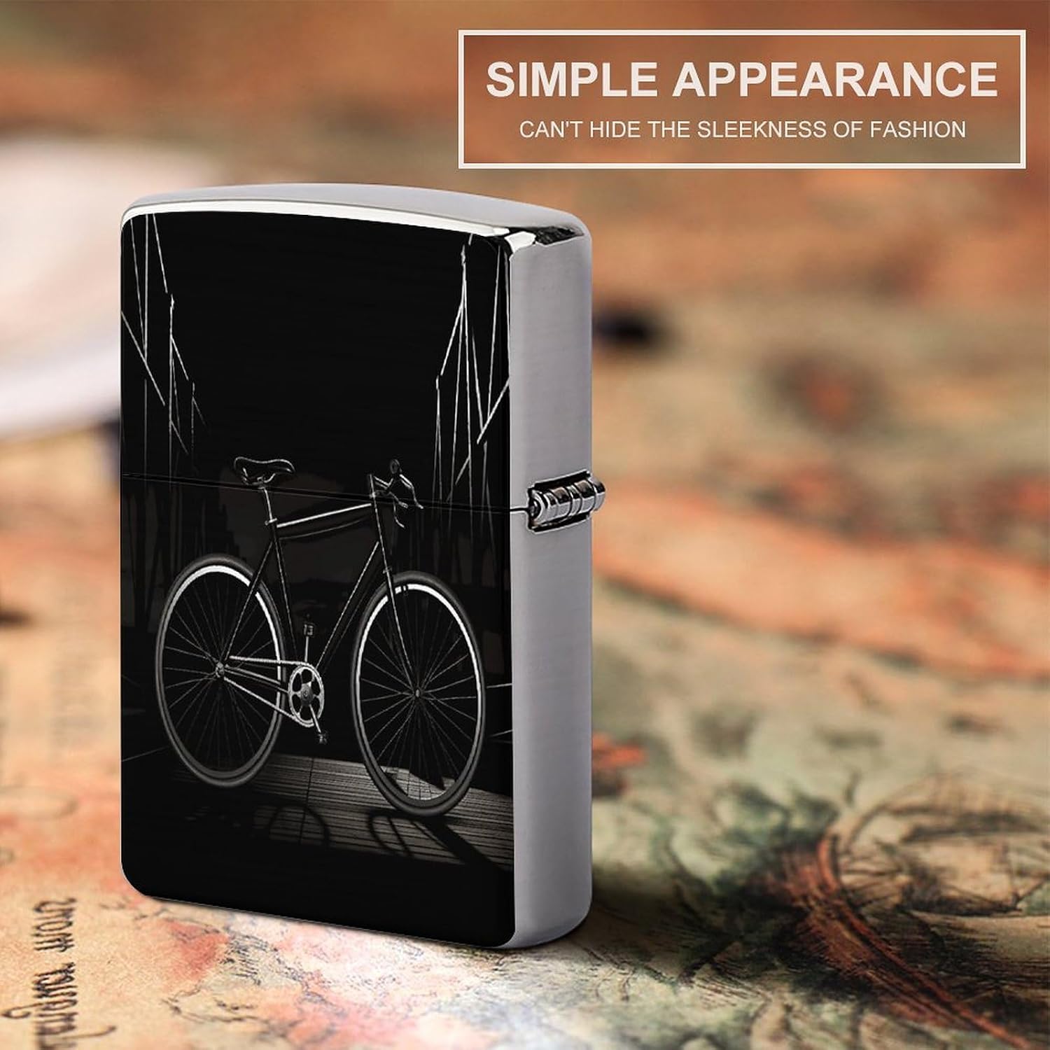 Bicycle Clip Art Lighter Case Cover Lighter Shell