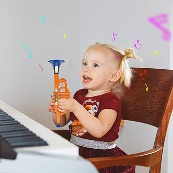 Amazon.co.jp: Loymqusa 子供トランペット 楽器 おもちゃ ラッパ