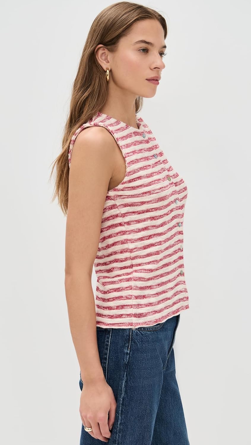 Madewell Women's Crew Neck Sweater Vest in Stripe - Image 5