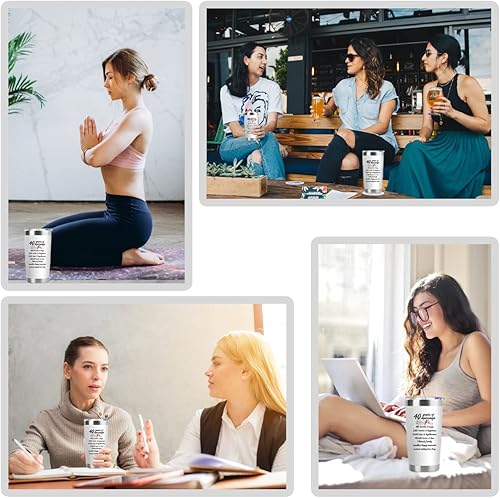 Miniatura 3 de Regalo de boda de 40 aniversario, 40 años juntos, 40 años de matrimonio, cuarenta años juntos, vaso de 40 aniversario para parejas, padres, mujeres,