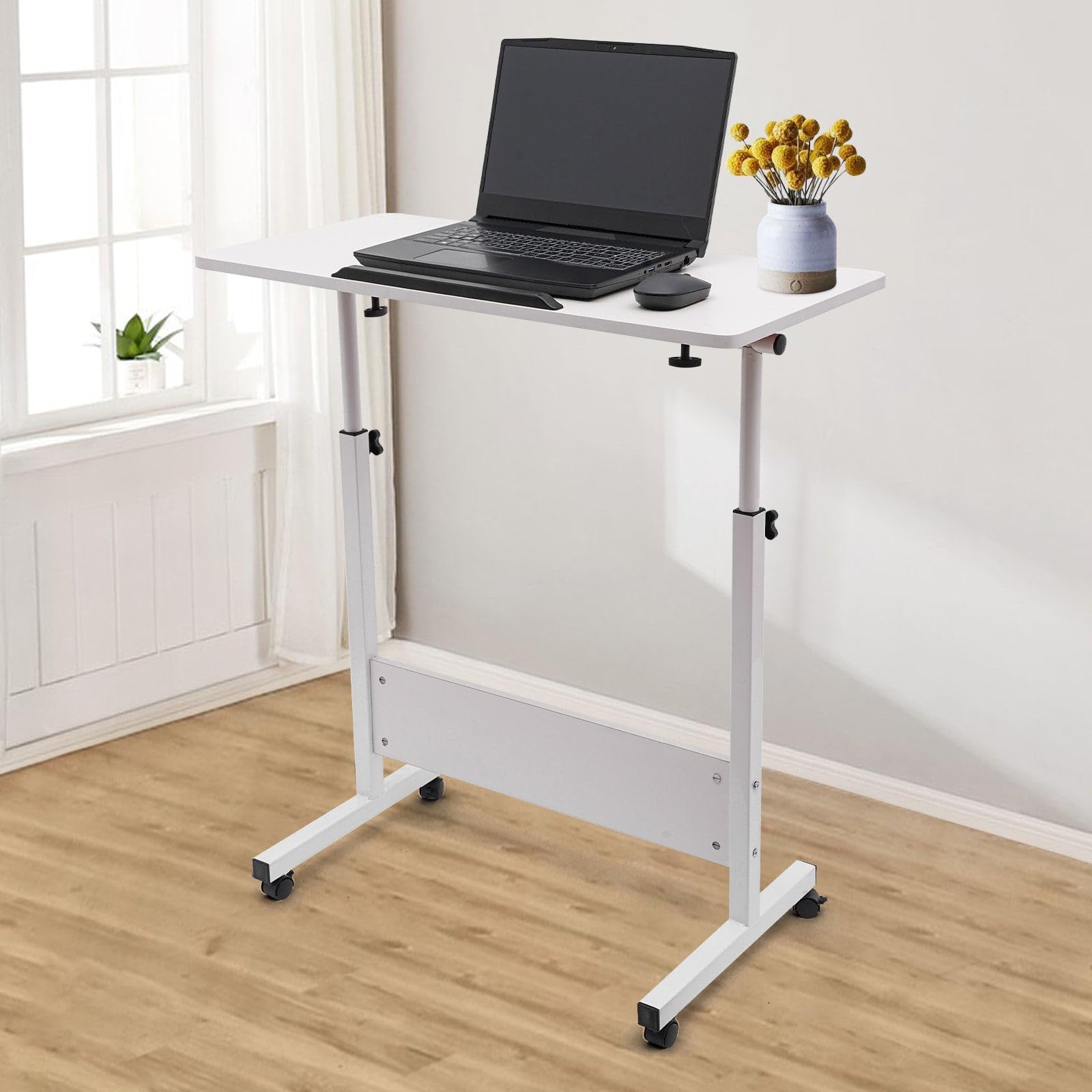 16 31in Adjustable Height Standing Desk Portable Laptop Desk White — view 2