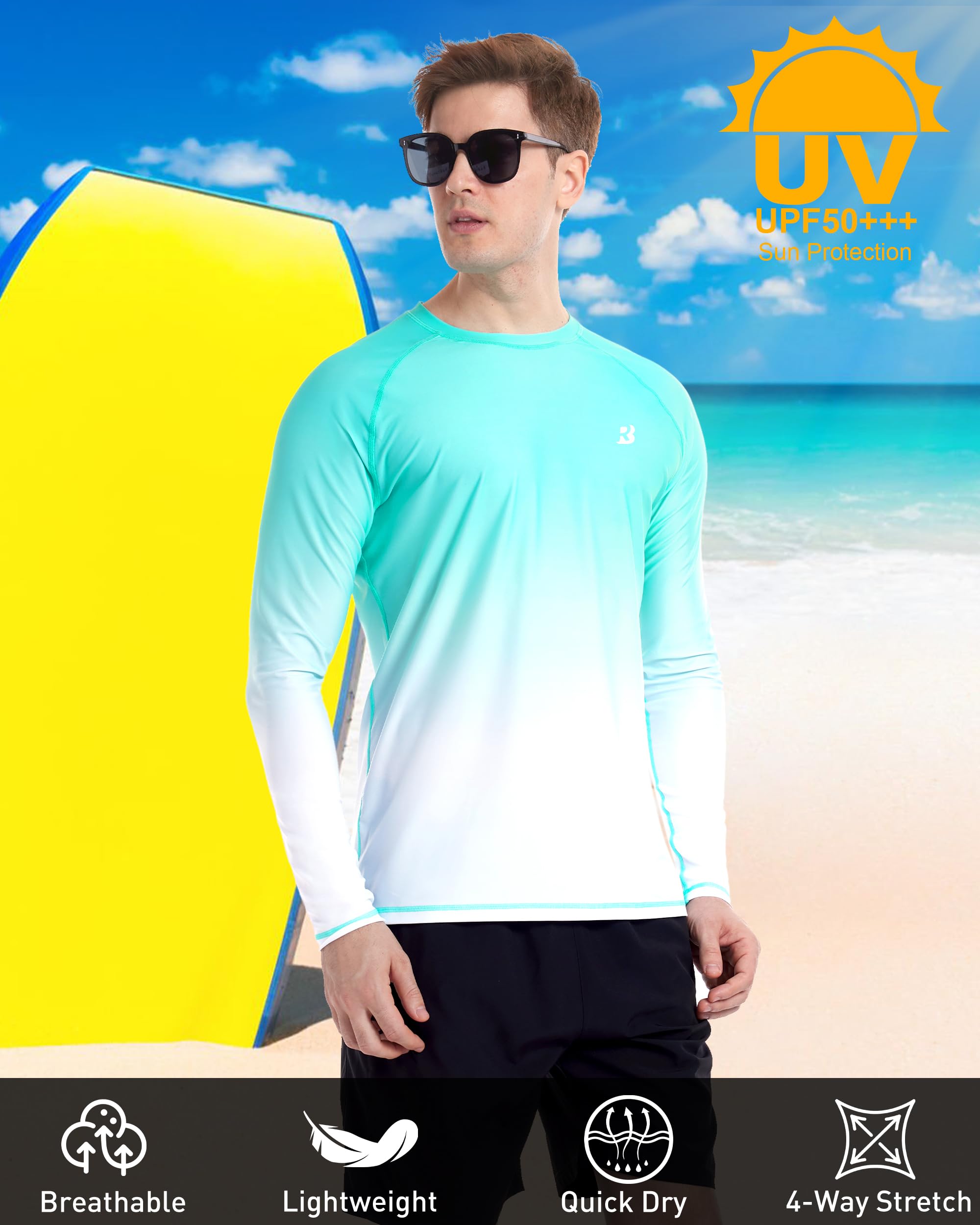 Roadbox Men's UPF 50+ Sun Protection Shirt Long Sleeve, Quick Dry Breathable Rash Guard for Swimming Fishing, Hiking & Running - Image 5