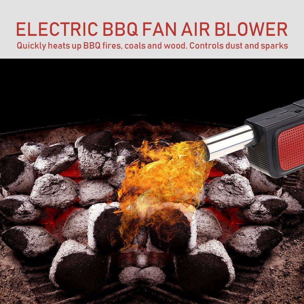 Portable Handheld Electric Air Blower for Barbecue Fire Bellows Tool Electricity BBQ Fan Outdoor Picnic Hiking Camping Cooking Stove Tool
