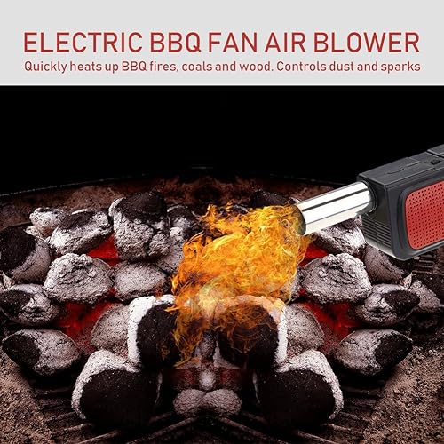 Miniatura 2 de Soplador de aire eléctrico portátil de mano para barbacoa Herramienta de fuelle de fuego Electricidad Ventilador de barbacoa al aire libre Picnic