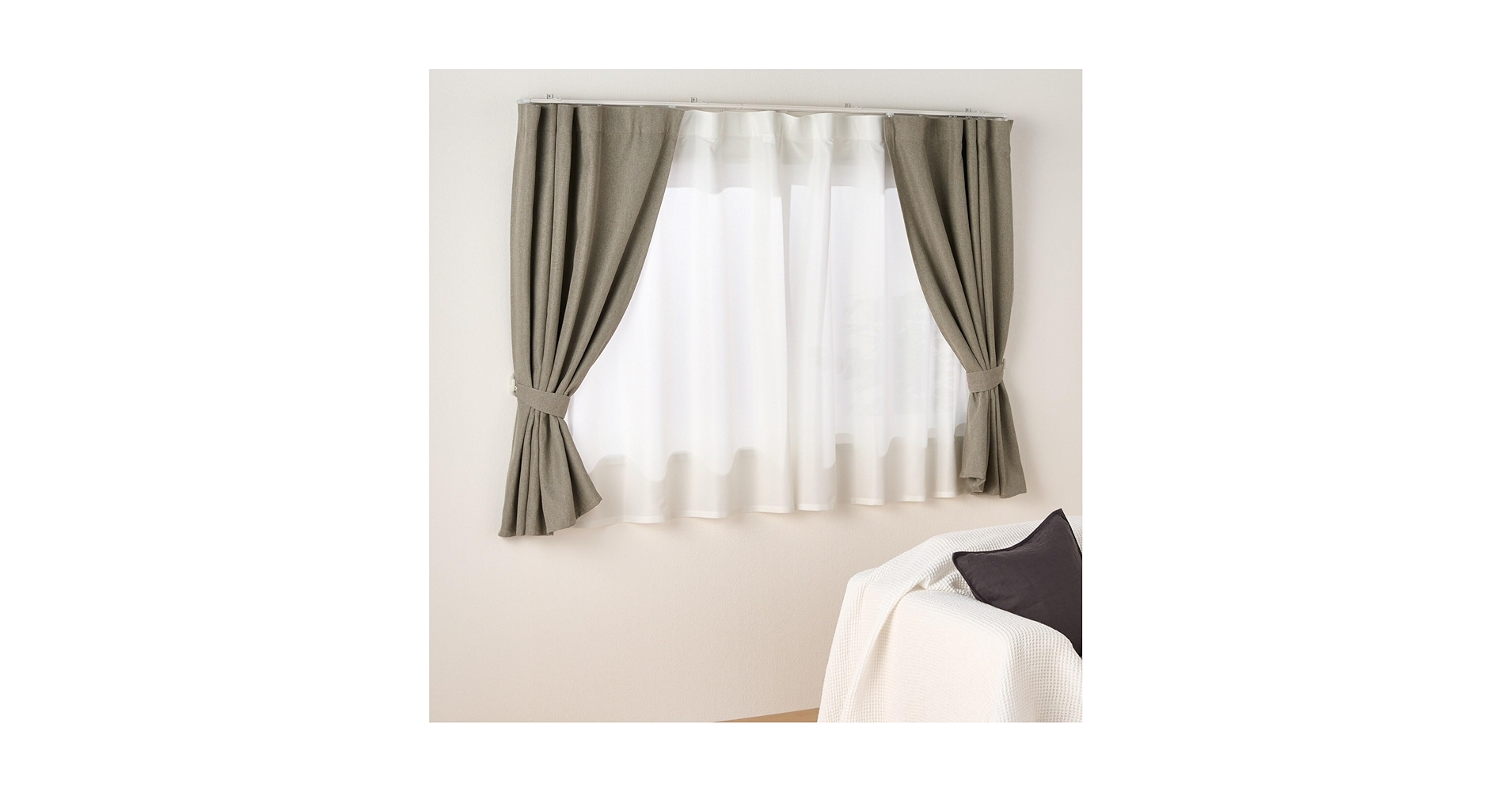 Amazon｜無印良品 熱を通しにくく透けにくいレースノンプリーツ