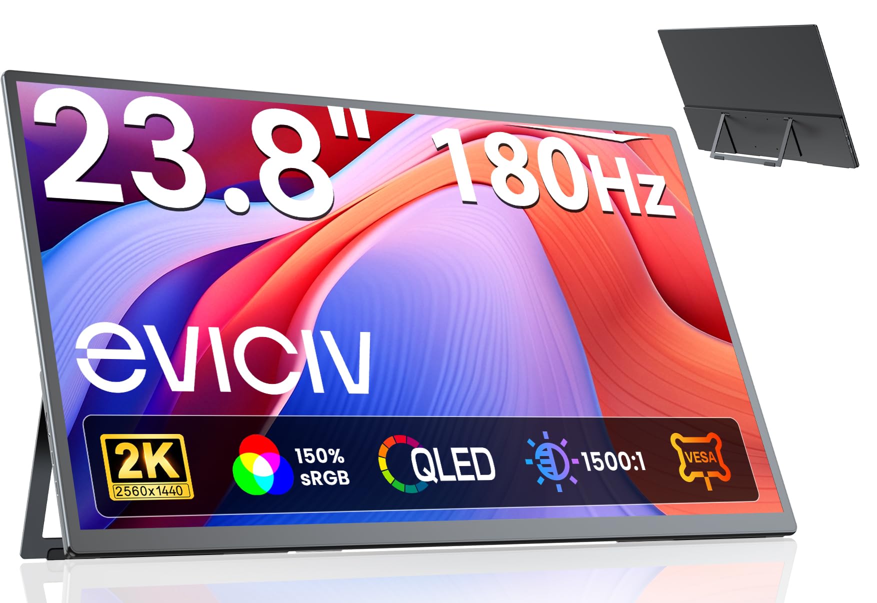 Amazon.co.jp: EVICIV モバイルモニター 23.8インチ 2K 180Hz 大画面