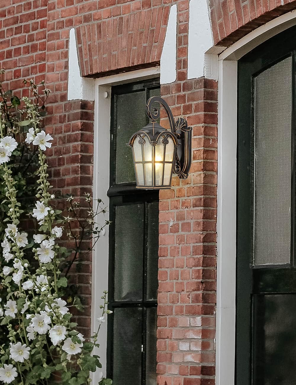 One-Day Sale: Up to 50% Off DALKSDCI Outdoor Wall Light Fixture Exterior Wall Mount Porch Lights Waterproof Aluminum with Figured Frosted Glass Wall Lantern Outdoor Wall Sconce for House, Patio, Yards, Front Porch Best Deal Cheap 🛒 DALKSDCI Outdoor Wall Light Fixture Exterior Wall Mount Porch Lights Waterproof Aluminum with Figured Frosted Glass Wall Lantern Outdoor Wall Sconce for House, Patio, Yards, Front Porch