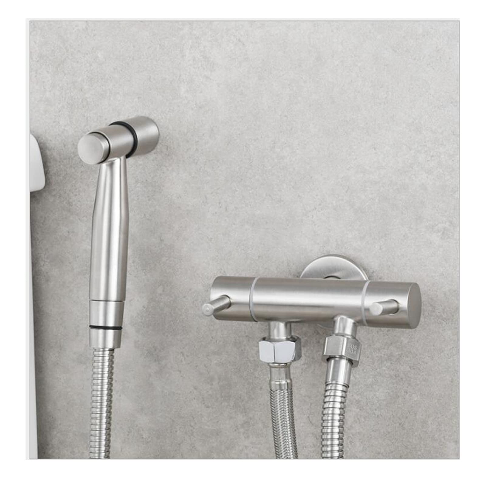 Handsprühgerät aus gebürstetem Edelstahl, Supercharge-Sprühgerät for Toiletten, for Reinigen von Toiletten, Haustierbädern und zur persönlichen Hygiene