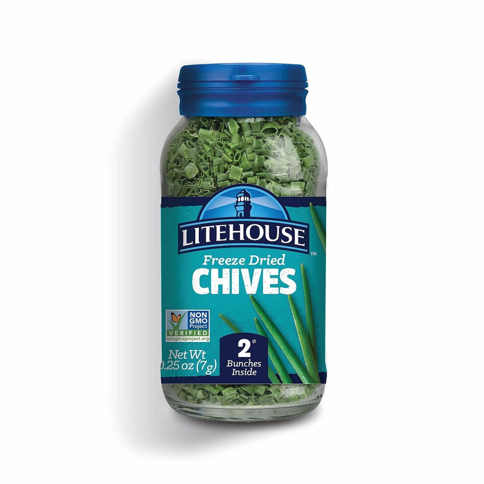 Litehouse Freeze Dried Chives - Organic Substitute for Fresh Chives, 1 Jar Equal to 2 Fresh Bunches, Non-GMO, Gluten-Free - 0.25 Ounce