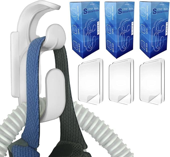3 Pack CPAP Hose Holder Hanger for Bed, Wall, Etc, CPAP