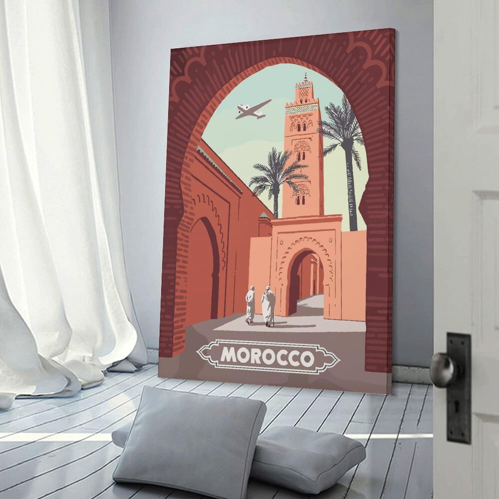 Junmoney Morocco Travel (9) Decorative Wall Artwork 20x30inch(50x75cm), for Home Lounge, Bedroom Or Reading Nook, Easy Decor for Gallery Walls