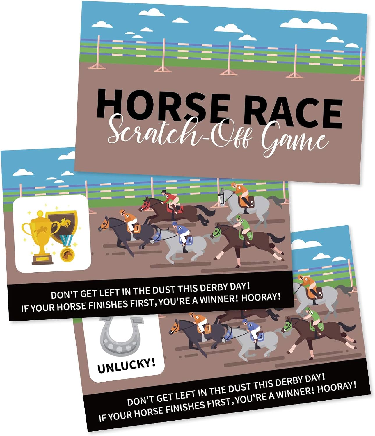 M1NTP1US + 44PCS Kentucky Horse Derby Party Supplies Game