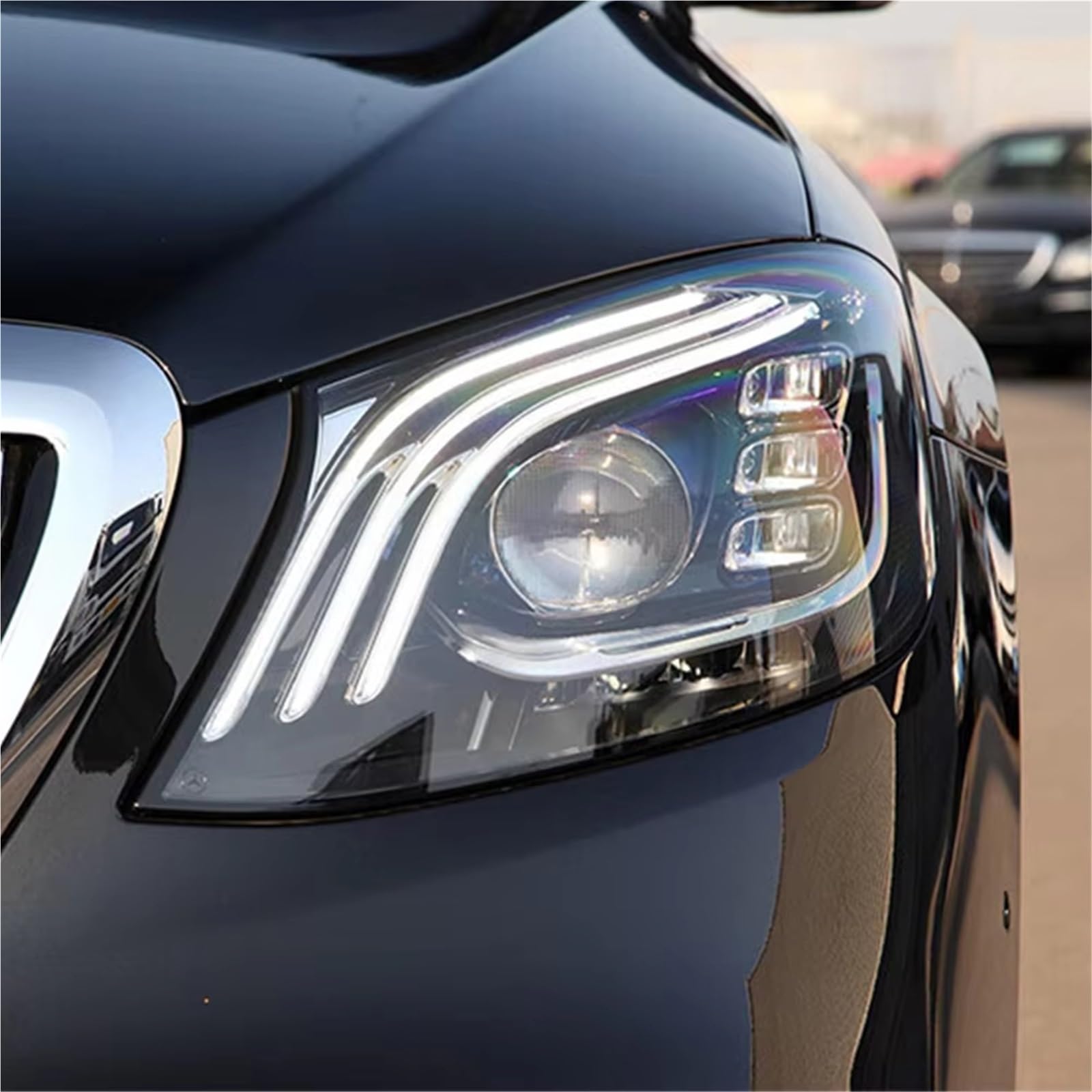 Gruppo Faro per Auto Classe S W222 2014-2017 Gruppo Faro Luce Diurna Guidata Lente Faro