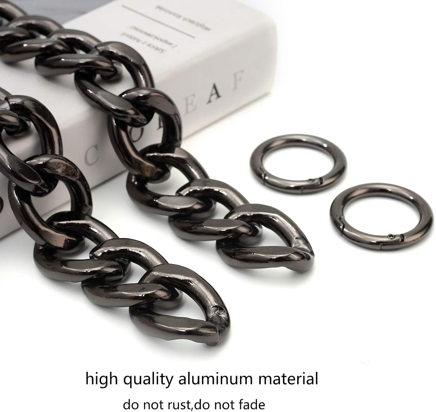 DIY Heavy Chunky Aluminum Metal Purse Handle Bag Chain Charms Strap Replacement Handbag Accessories Decoration - Image 3