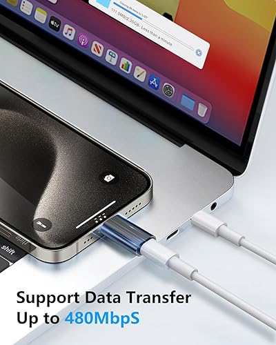 Miniatura 3 de Paquete de 4 adaptadores Lightning hembra a USB C macho, adaptador Lightn-ing a USB C, carga rápida PD de 27 W para iPhone 1515 Pro15 Pro Max15