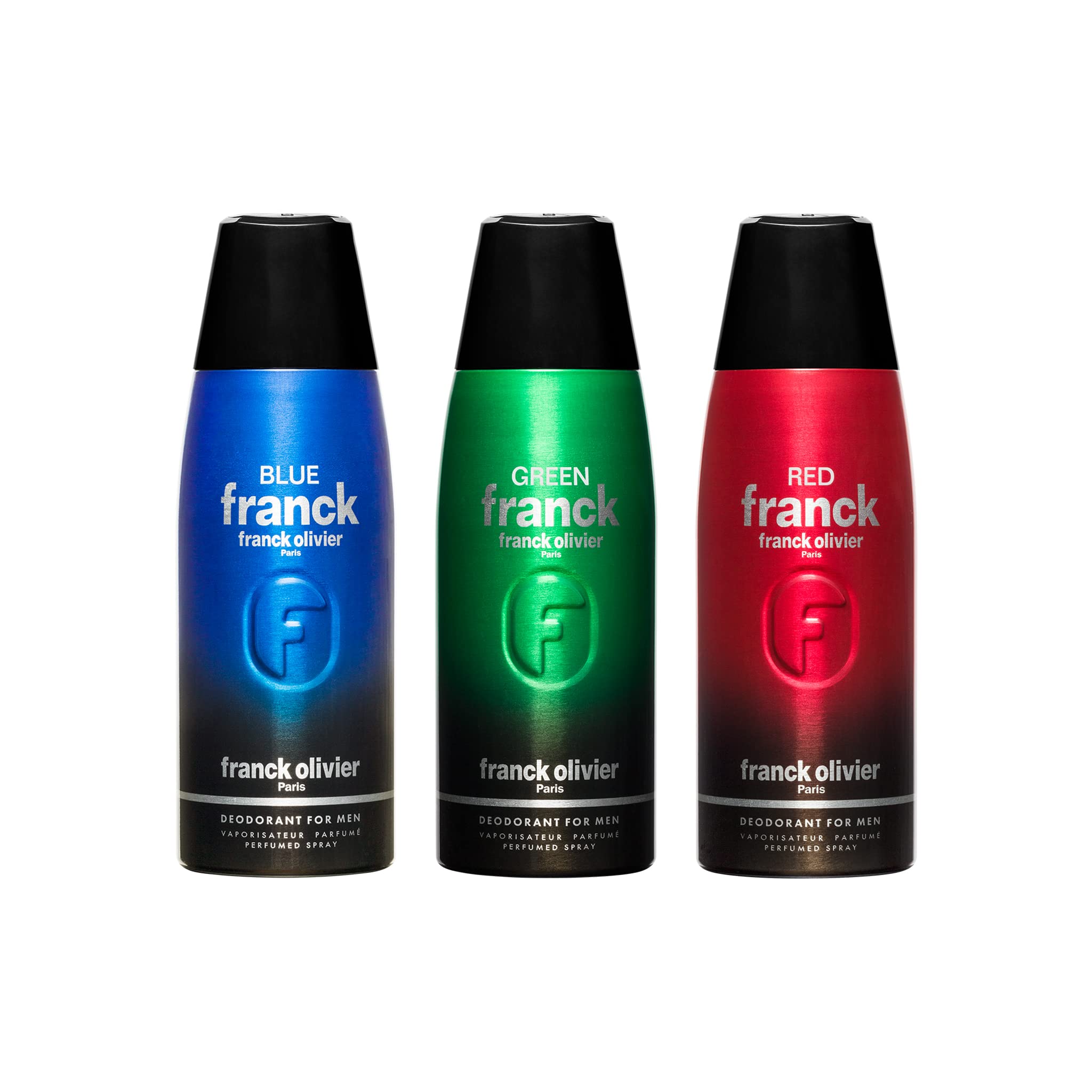 Franck Olivier Blue Franck + Green Franck + Red Franck Deo Combo Set For Men (250ml each)-image-27