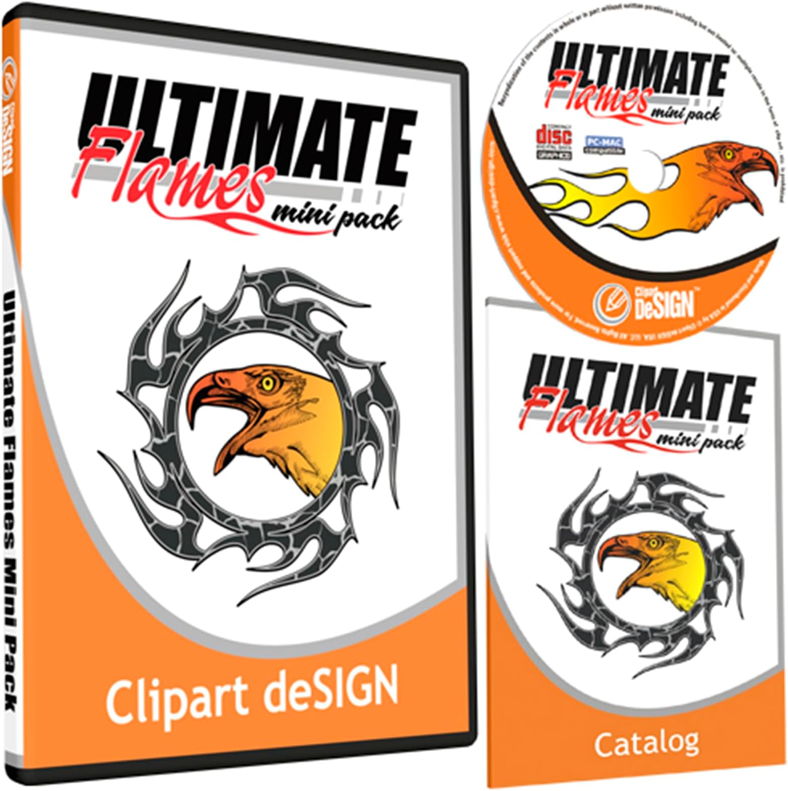 Flames Clipart-Vinyl Cutter Plotter Images-Vector Clip Art Graphics CD-ROM