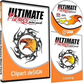 Flames Clipart-Vinyl Cutter Plotter Images-Vector Clip Art Graphics CD-ROM