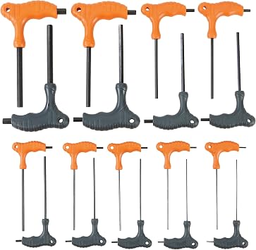 Ironton 18-Pc. T-Handle Hex Key Set, SAE/Metric Sizes | Dependable grip and control, Automotive and shop use, Professional hand-tool performance, Easy setup, Durable construction