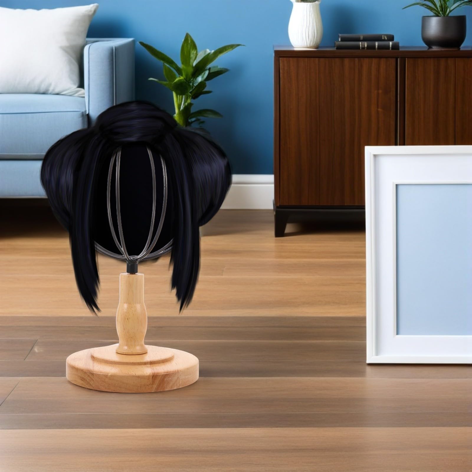 ABOOFAN Espositore con Base in Legno Smontabile in Ferro per Cappelli