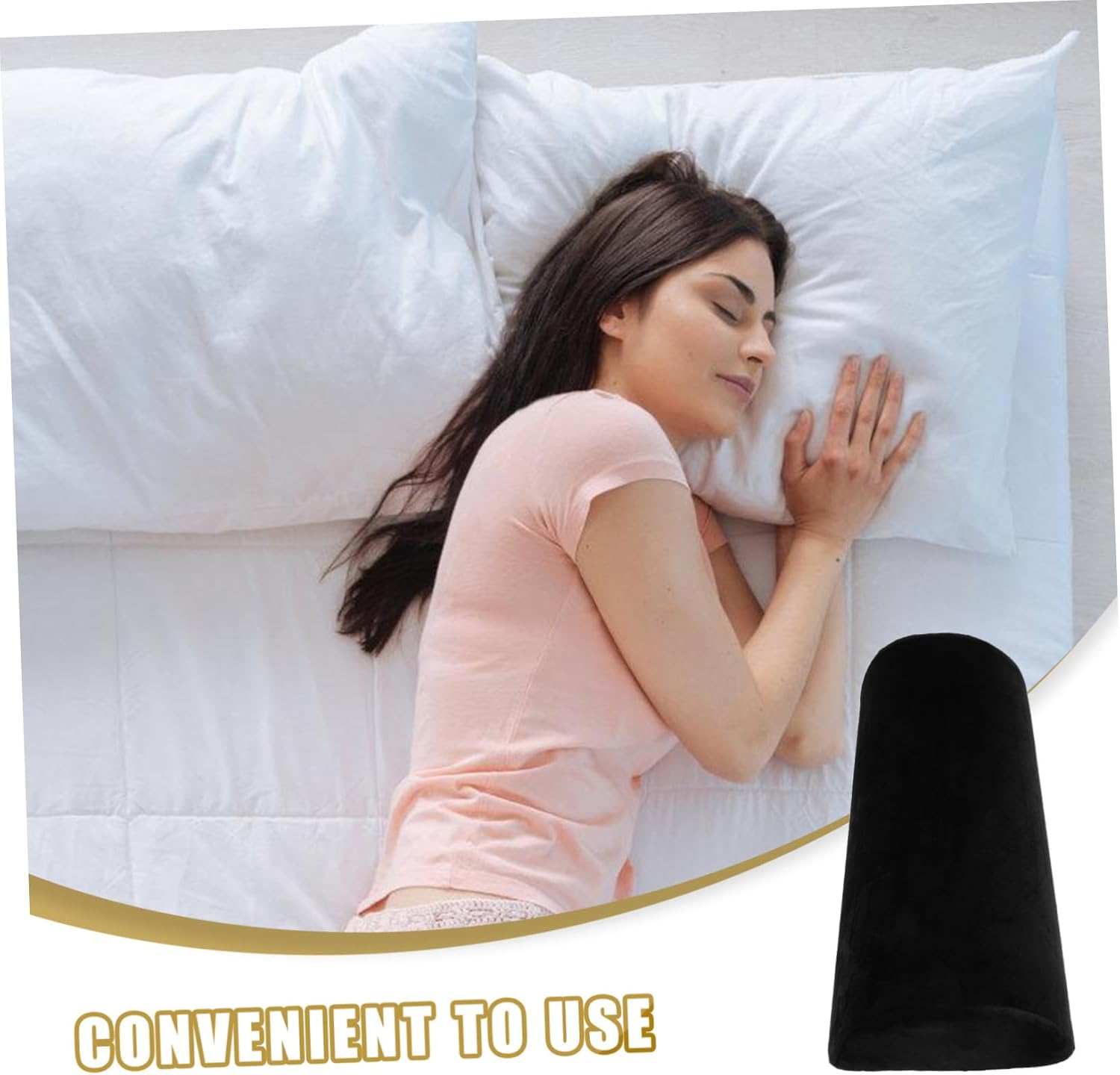 EXCEART Half Moon Bolster Knee Bolster Pillow Elastic Knee Pillow Sleeping Leg Pillow Home Lumbar Support for Leg Lower Back