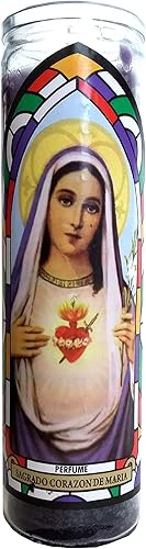Staci19 Sagrado Corazón de María (Sagrado Corazon De Maria) Perfume Devocional Vela Púrpura