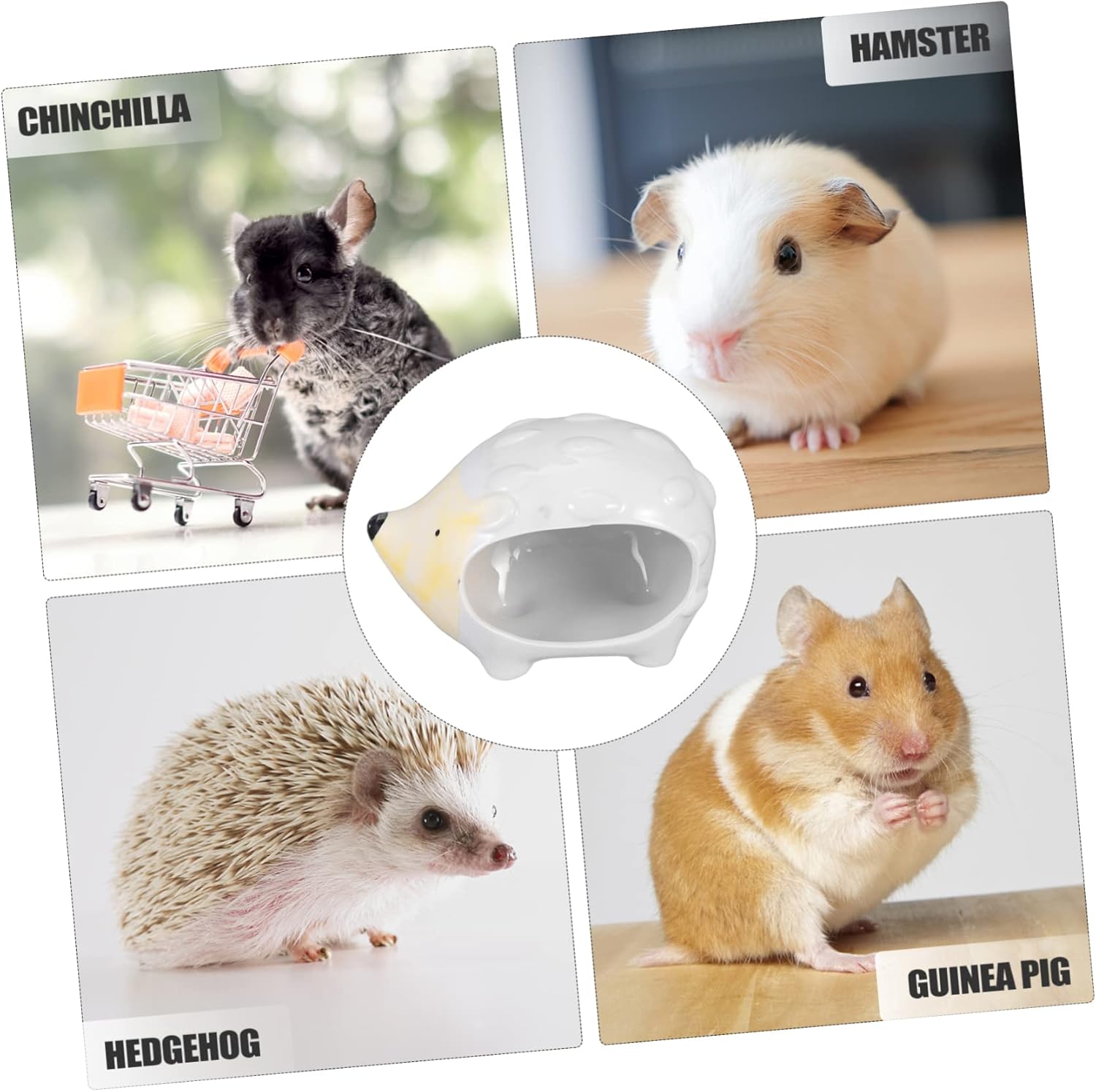 GALPADA Cooling Ceramic Pet Nest for Small Animals Stylish Hedgehog House Guinea Pig Nest Comfortable Design for Hamsters Squirrels and Dwarf Bunnies Unique Summer Retreat