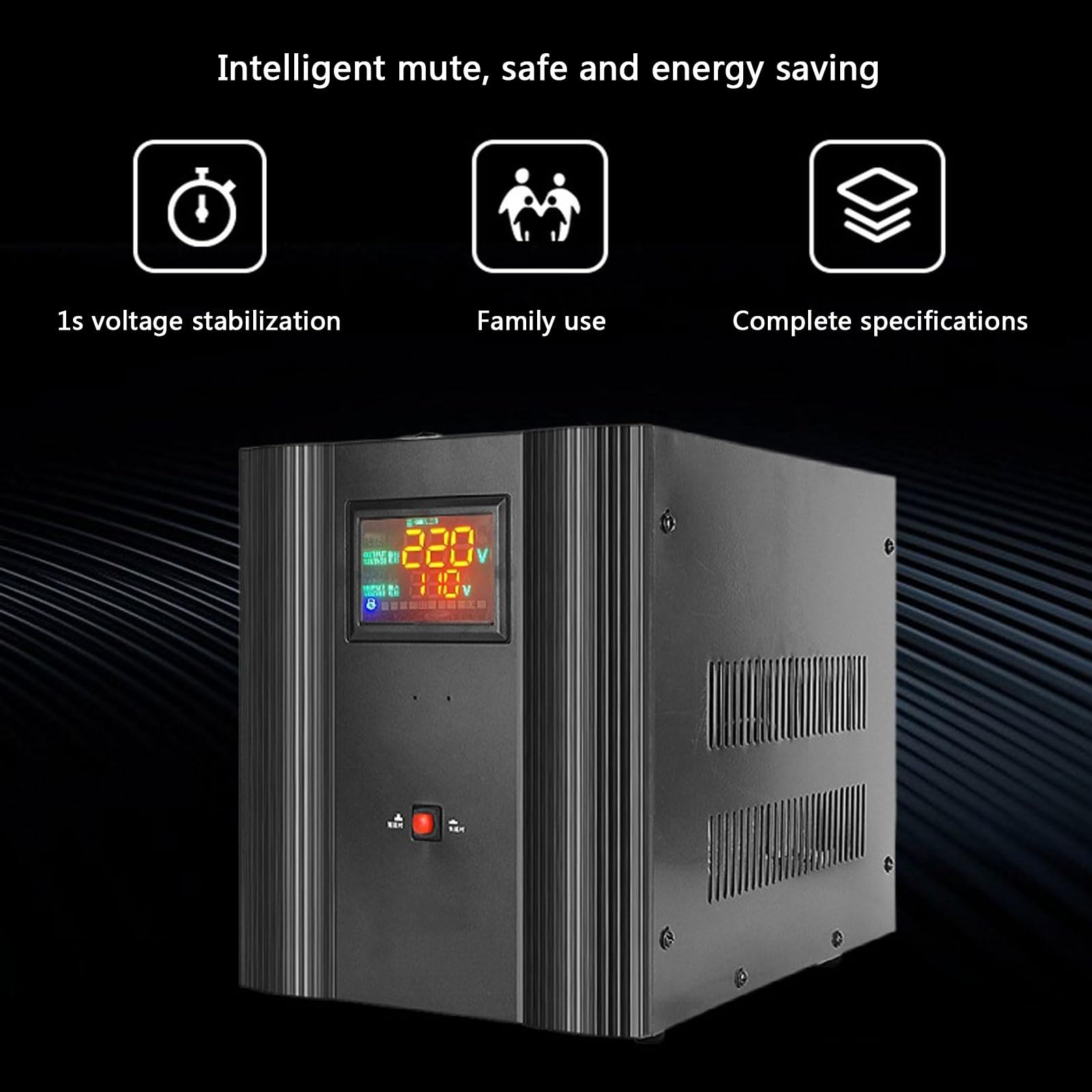 FAXIOAWA Estabilizador de Voltaje Regulador de Potencia de CA monofásico automático de Alta Potencia de 220 V Adecuado para electrodomésticos inestables