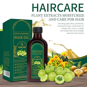 Amla Hair Oil Nourishing Natural Alma Oils for Hairs Growth, Indian Hair Growth Oil Herbal Oils for Volume, Shine, Hydration, Strengthen Roots, Reduce Fall, Moisturizing Scalp Care