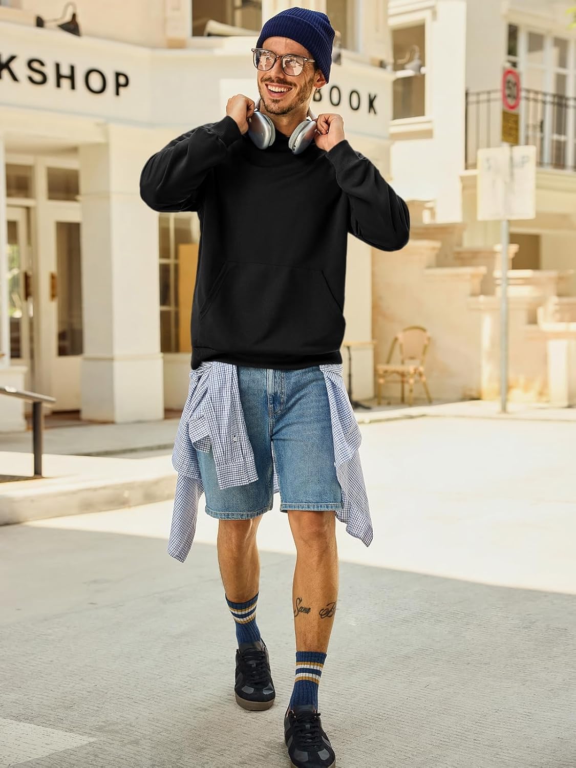 Runcati Mens Pullover Hoodies Long Sleeve Casual Lightweight Fashion Hooded Sweatshirt with Kanga Pockets - Image 4