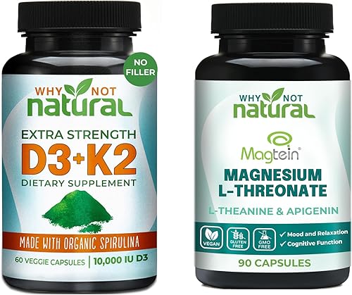 Why Not Natural Complejo L-treonato de magnesio y vitamina D3K2