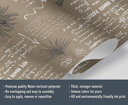 Miniatura 5 de JUYAINU Mural 3D de boceto botánico, murales de pared florales vintage, papel tapiz con patrón de plantas retro, mural grande para sala de estar,