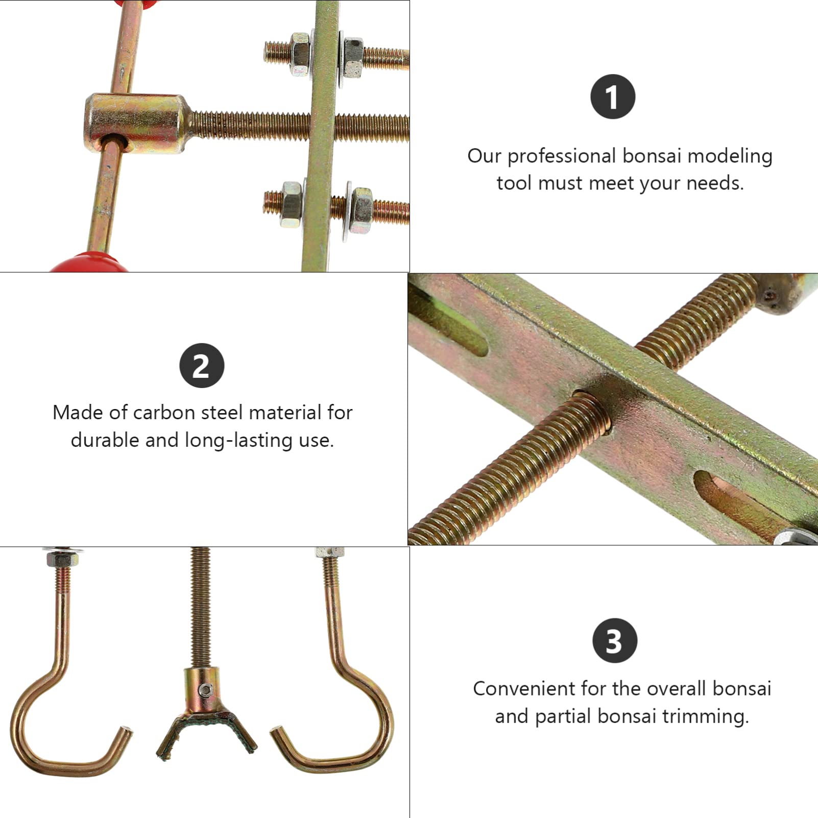 BCOATH 1Pc Carbon Steel Bonsai Adjusting Tool for Gardening Durable Styling Instrument Easy to Operate for Home Use for Bonsai Tree Trimming Fixing