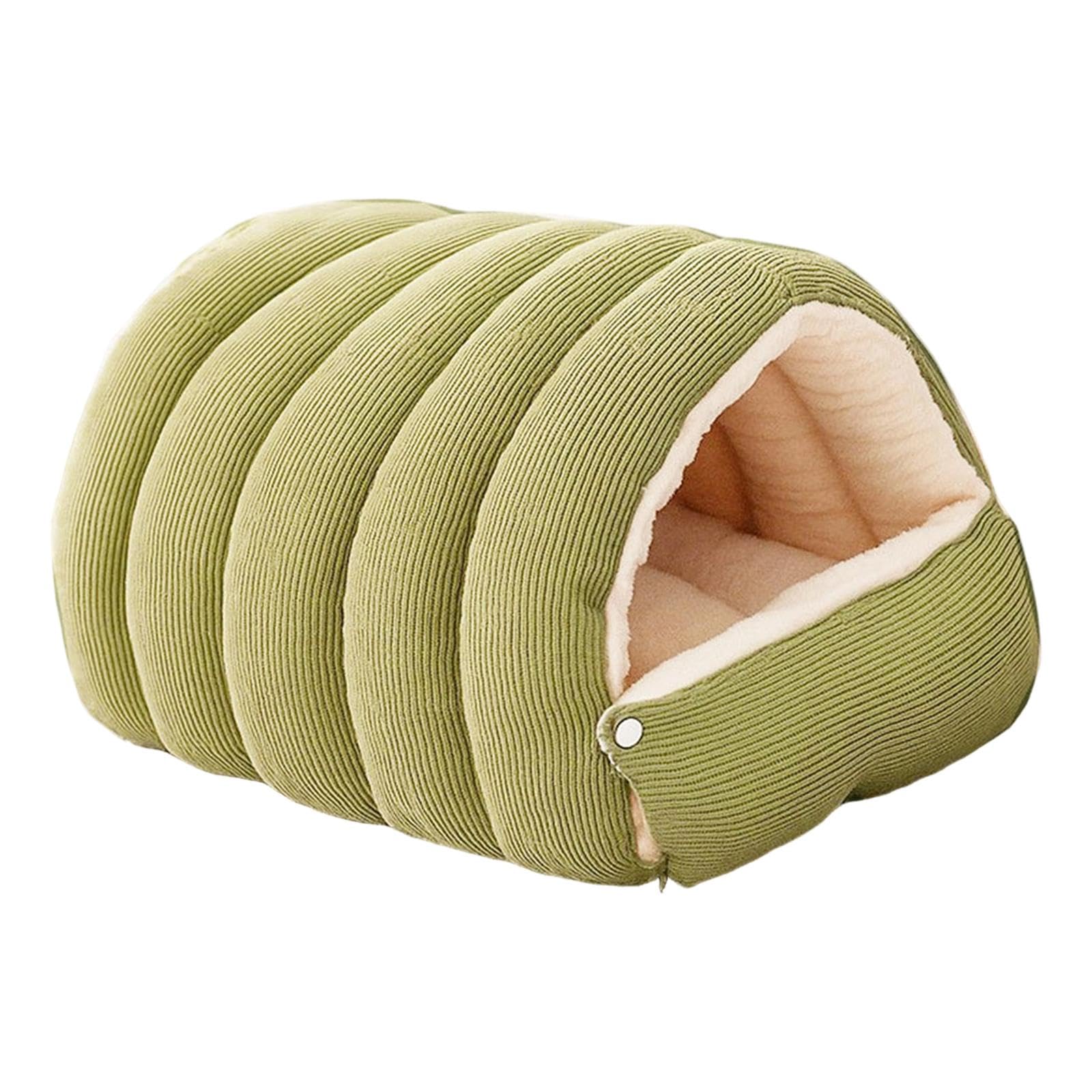 Abri pour chat contre le stress et le froid - Grotte en coton PP Green L