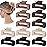 12 Pcs Medium Hair Clips for Women, 3.5 Inch Square Claw Clips, Colorful Hair Claw Clips for Thick and Thin Hair, Bulk Hair Accessories for Women and Girls- Brown