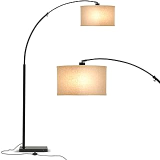 Brightech Logan Arc Floor Lamp, Bright Standing Lamp for Living Rooms, O...