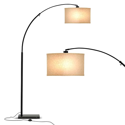 Logan Arc Floor Lamp, Bright Standing Lamp for Living Rooms,
